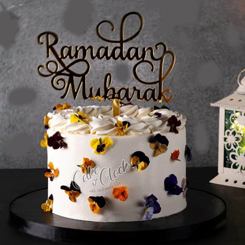 Elegant Ramadan Cake Cake O Clock Best Customize Designer Cakes Lahore