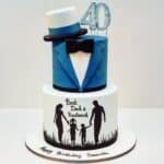 2 teir dad cake