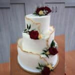 3 tier wedding cake