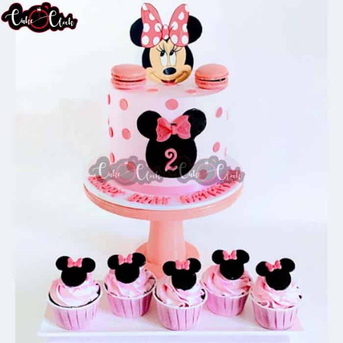 Mickey Cake With Mini Cupcakes