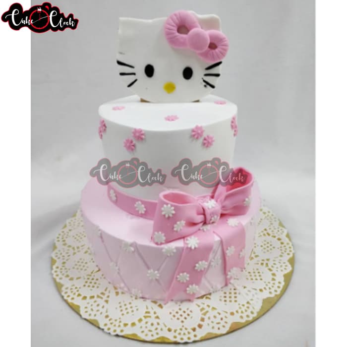 Cute Kitty 2 Tier Cake