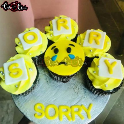 Sad Emoji Sorry Cupcakes