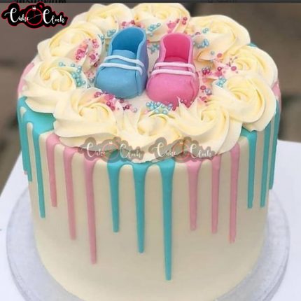 He Or She Baby Shower Cake