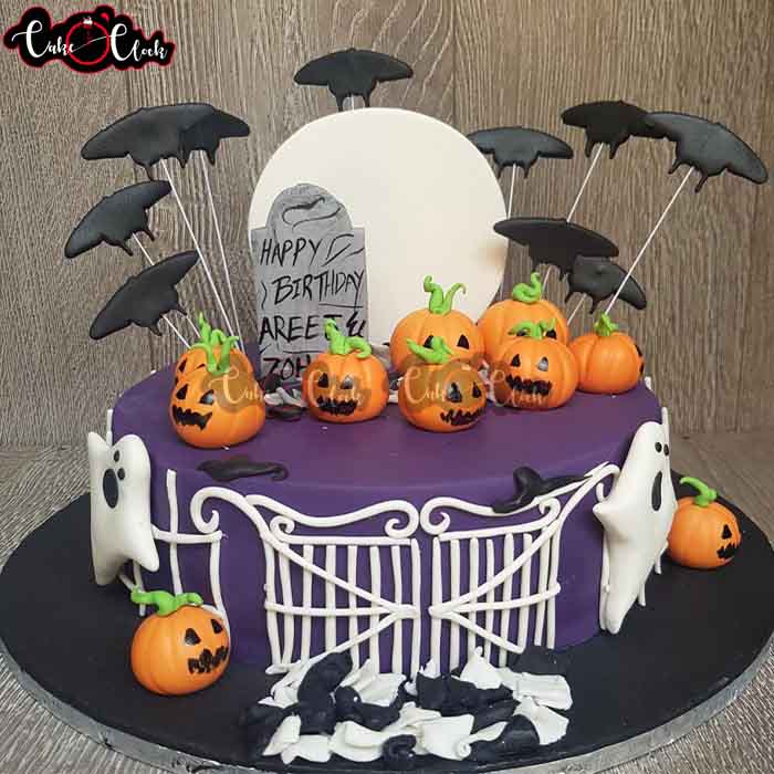 Halloween Theme Birthday Cake