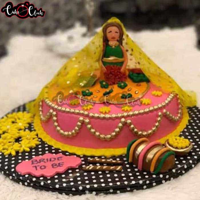 Bride To Be Mehndi Theme Cake