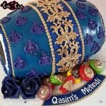 Blue Theme Dholki Cake