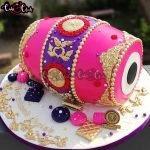 Pink Fancy Dholki Cake