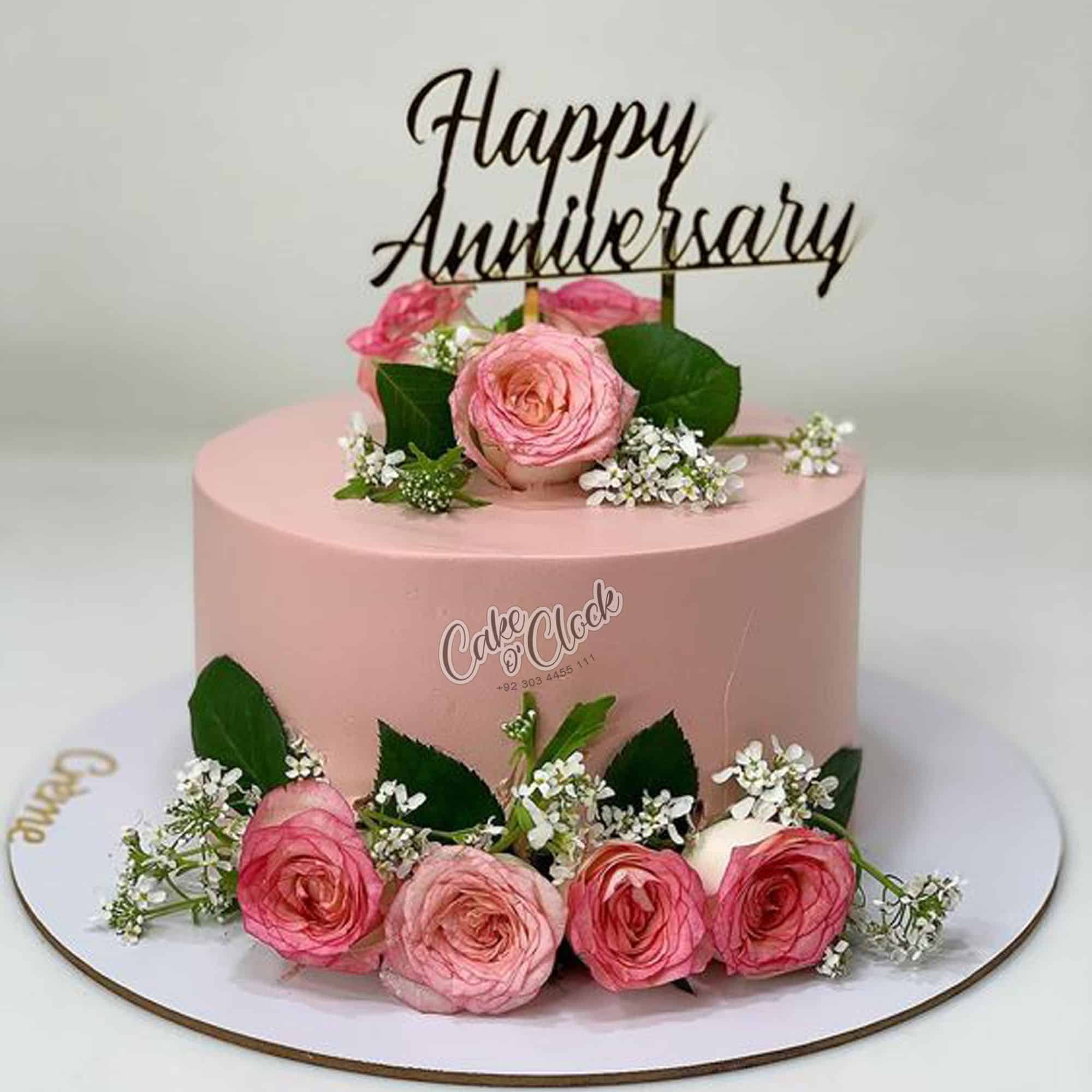 Cake For Anniversary Cake O Clock Best Customize Designer Cakes Lahore
