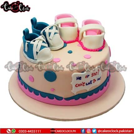 He Or She Baby Shower Cake