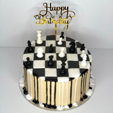 chess theme cake