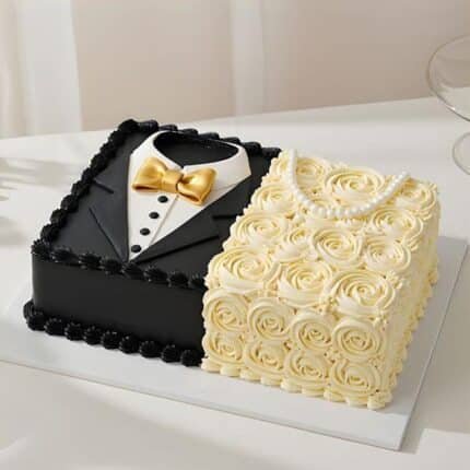 couple cake engag