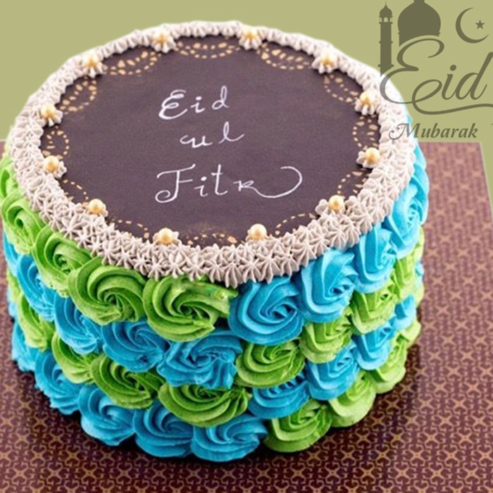 Eid Mubarak Fresh Theme Cake