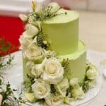 green theme cake