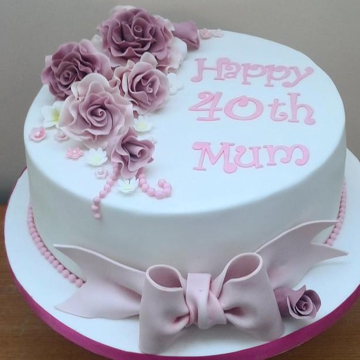 40th Birthday Wishing Cake For Mom - Cake O Clock - Best Customize Designer Cakes Lahore