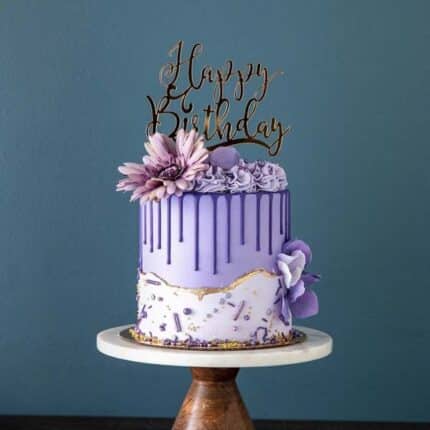 purple theme cake