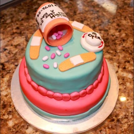Medicines Themed Get Well soon Cake