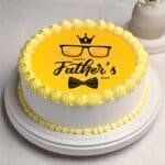 yellow theme father cake