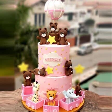 2 tier cake for baby girl
