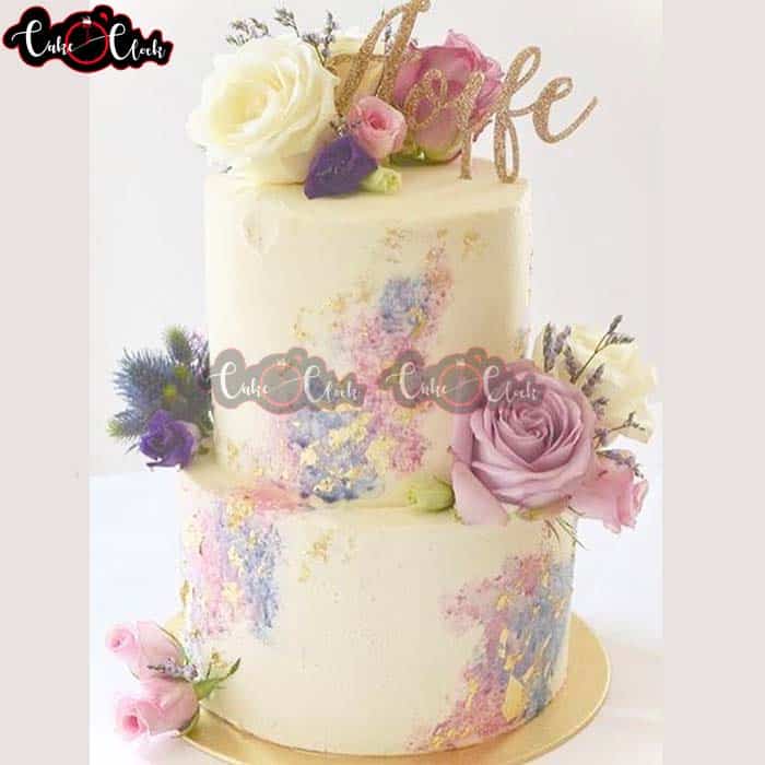 2 tier decent anniversary cake