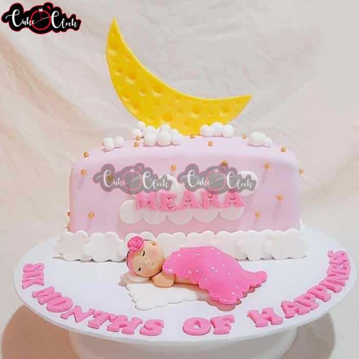 6 months of happiness cake