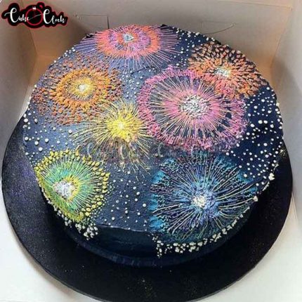black celebration theme cake