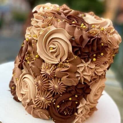 brown theme cake
