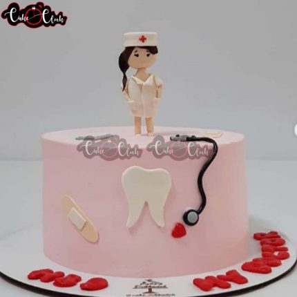 get well soon Little Nurse Theme Cake