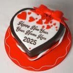 heart new year cake