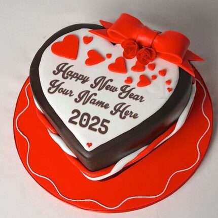 heart new year cake