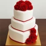 heart shape wedding cake