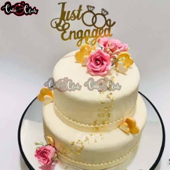 just engaged cake
