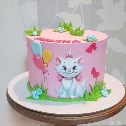 kitty theme cake