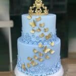 light blue theme cake