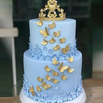 light blue theme cake