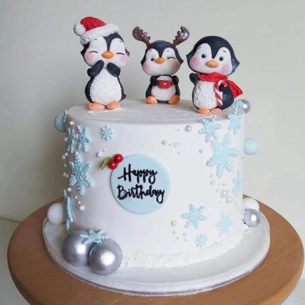 penguine theme cake