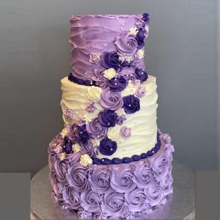 purple theme cake