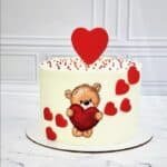 teddy love cake