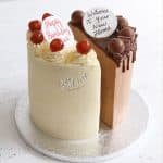 Half and Half Birthday Cake