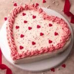 heart shape red cake