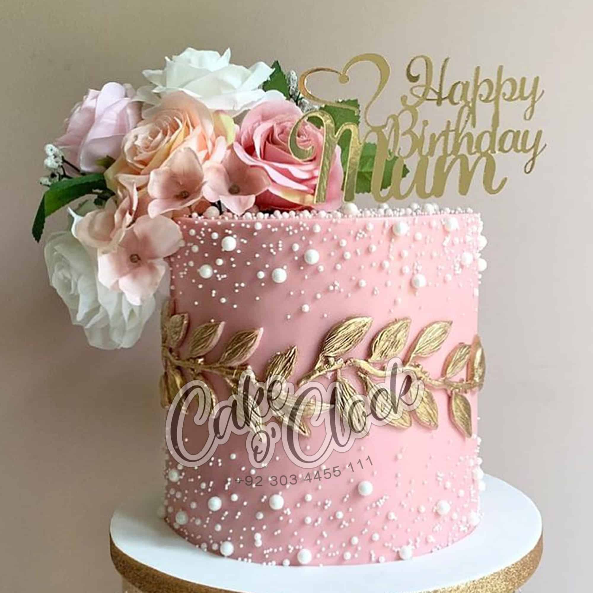 Elegant Birthday cake - Cake O Clock - Best Customize Designer Cakes Lahore