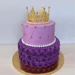 2 tier crown cake