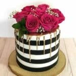 black and white cake