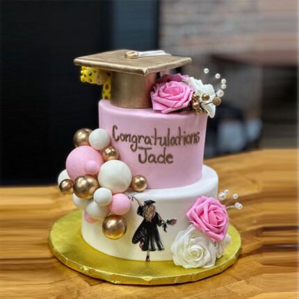 2 tier congratulation cake