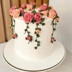 Birthday flower theme cake