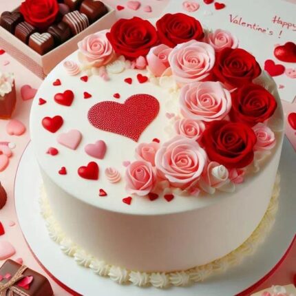 flower cake for love day