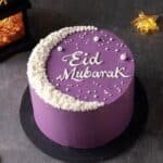 eid cake in purple theme