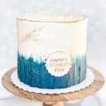blue theme fatherday cake